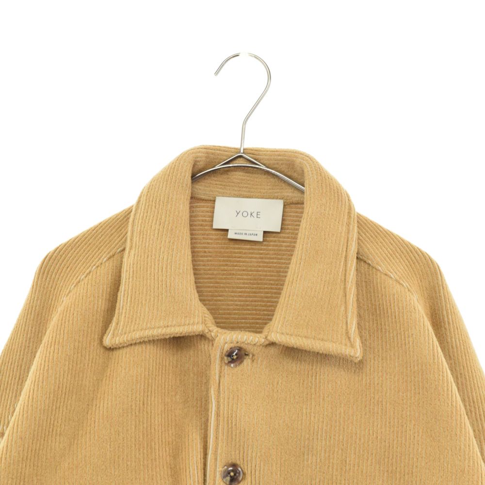 YOKE (ヨーク) 19AW KNIT CORDUROY WIDE SHORT BLOUSON ニットコーデュロイワイドショートブルゾン ジャケット  YK19AW0067B ブラウン