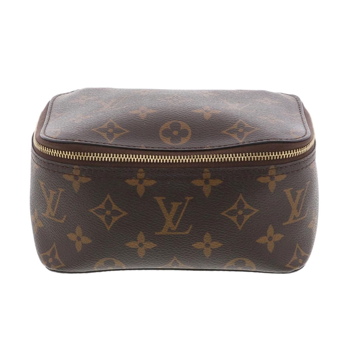 LOUIS VUITTON ルイヴィトン キューブ･ドゥ･ランジュモン PM 小物 巾着|バニティ|パーティーバッグ M43688 monogram モノグラム Brown ブラウン used AB