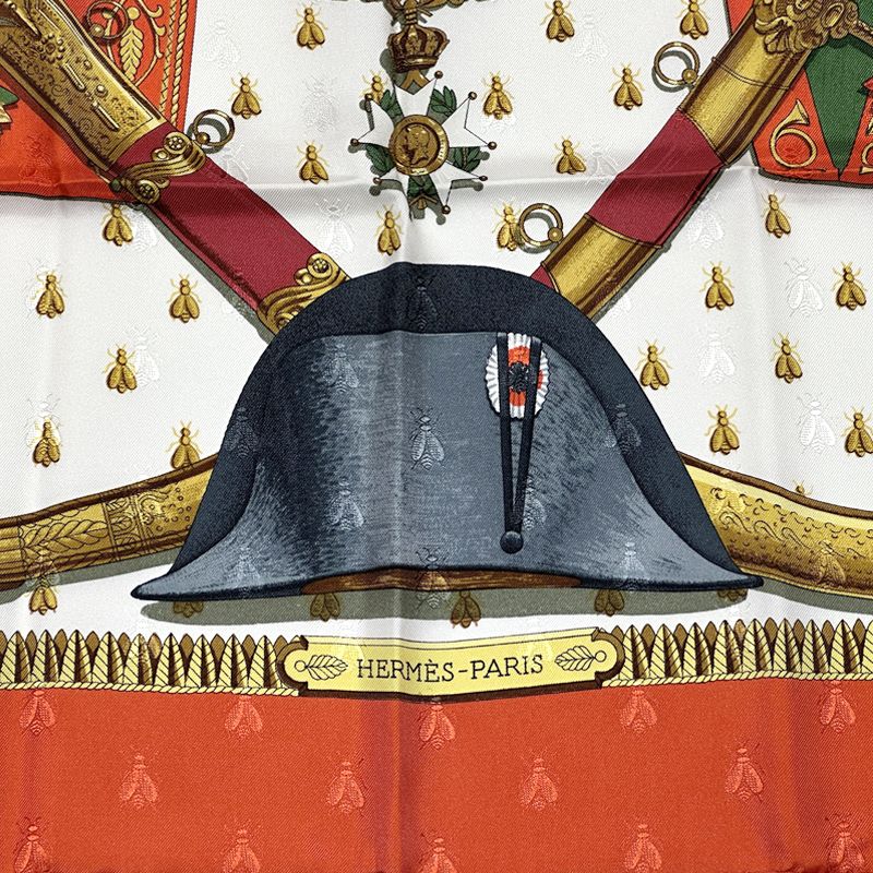 エルメス HERMES スカーフ カレ90 NAPOLEON ナポレオン