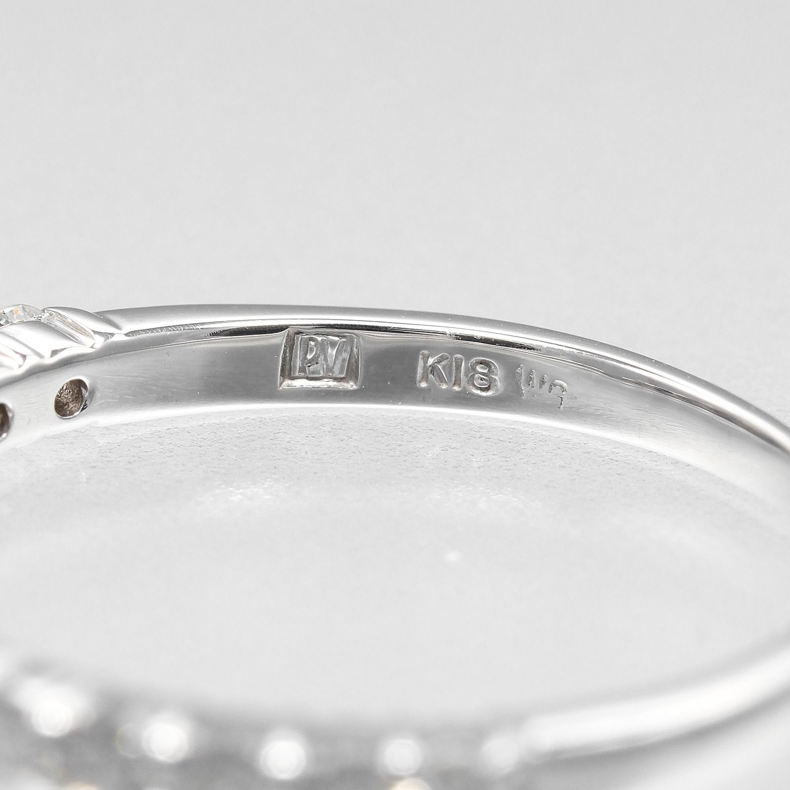 Ponte Vecchio ハーフエタニティリングK18WG0.4ct 10号 K18PGルビー/カラーサファイア/ダイヤモンドリング(エテルノ