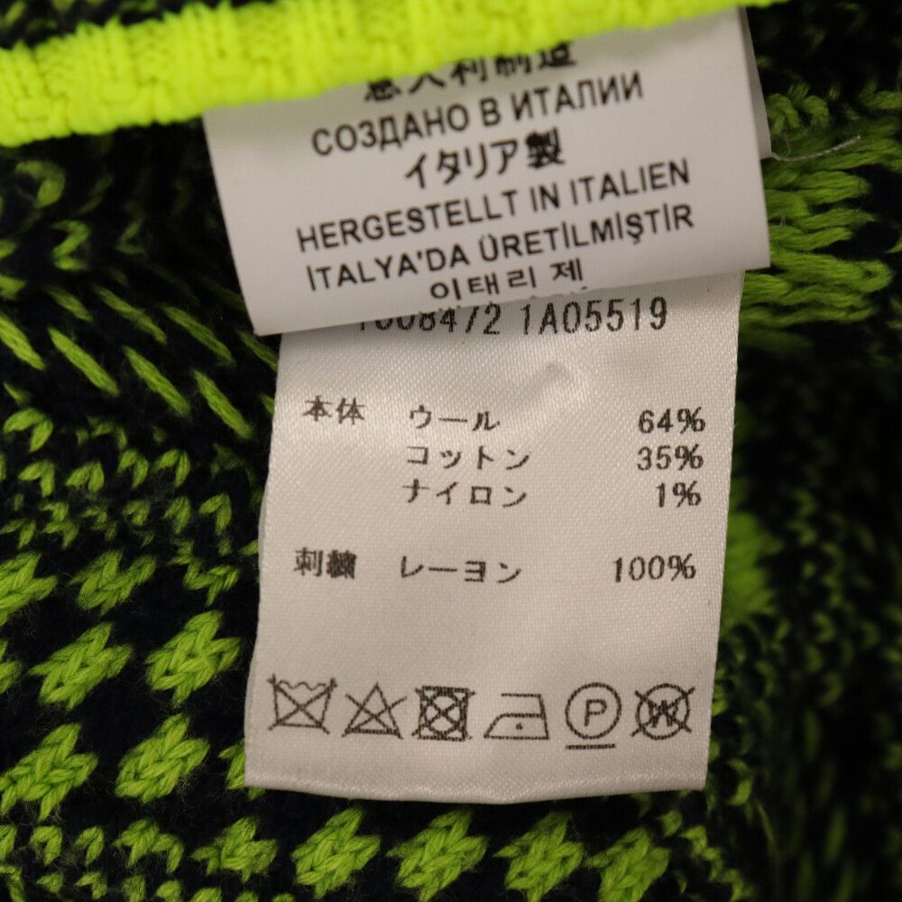 VERSACE (ヴェルサーチ) グレカ柄 ニットセーター グリーン 1008472