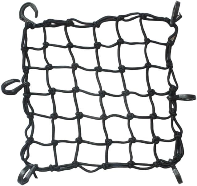 30cmX30cm YFFSFDC ツーリングネット バイクネット 30cmX30cm バイクネット カーゴネッ 荷物固定 伸縮性 荷崩れ防止  フック付き （ブラック） ::15864 メルカリShops