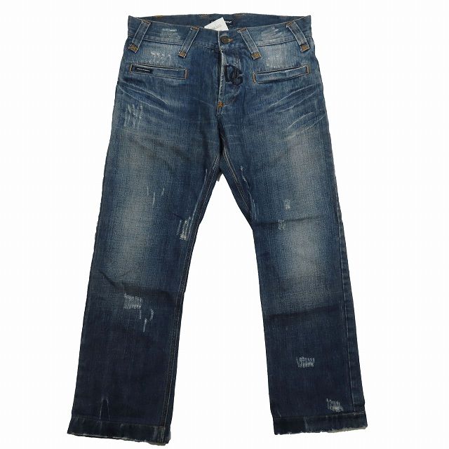 【新品】ドルチェ＆ガッバーナ ダメージデニム44 ドルチェ&ガッバーナ ドルガバ DOLCE&GABBANA 14GOLD デニムパンツ