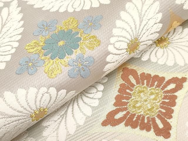 平和屋着物□極上 西陣 田中義織物謹製 六通柄袋帯 唐織 九百芙蓉 正倉