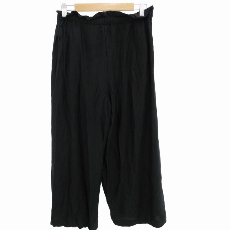 タグ付き未使用＊ドゥーズィエムクラス イージーフレアパンツ(サテン) ブラック Deuxieme Classe（ドゥーズィエムクラス）の「*イージーフレアパンツ