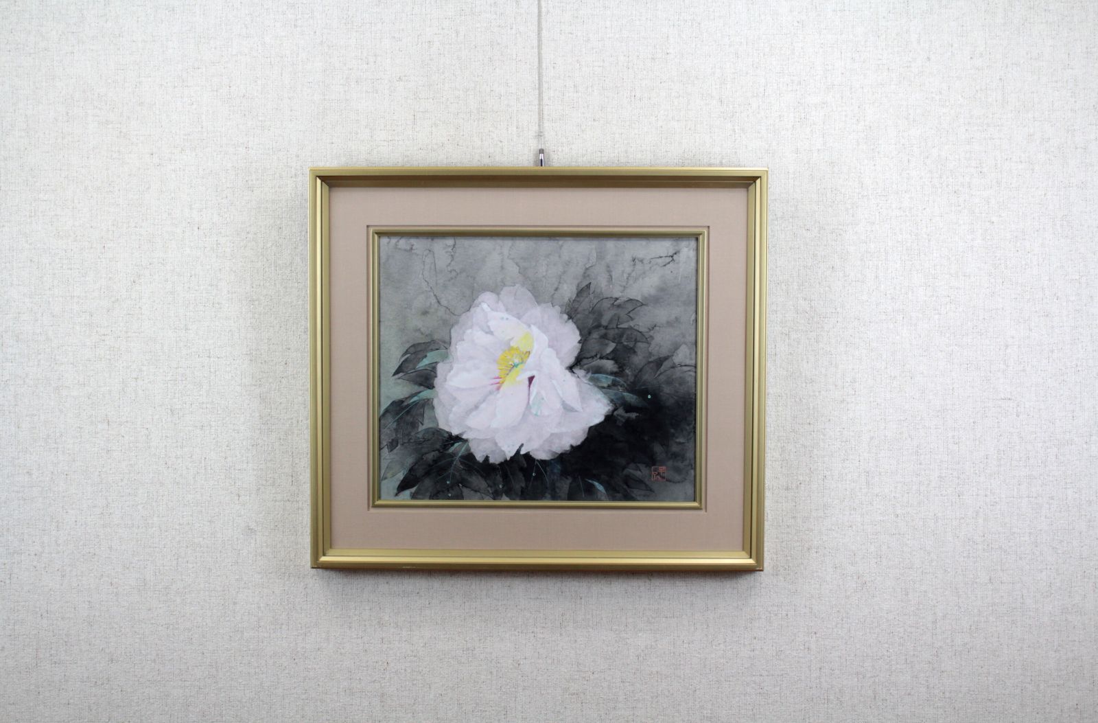 川村斗己『白牡丹』日本画 絵画 川村斗己『白牡丹』日本画 絵画 - メルカリ