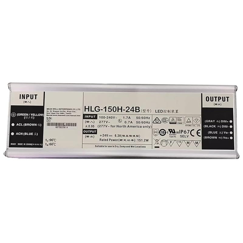 送料込 HLG-150H-24B 24V 6.3A 150W 定電圧 定電流LEDドライバー1個