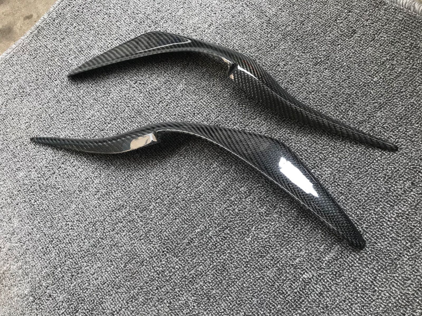 レクサス IS300 IS250 IS200t 2013-2016年式 LEXUS 碳素繊維製 ヘッドライト アイライン ガーニッシュ 大灯眉 2P 両面テープ取付