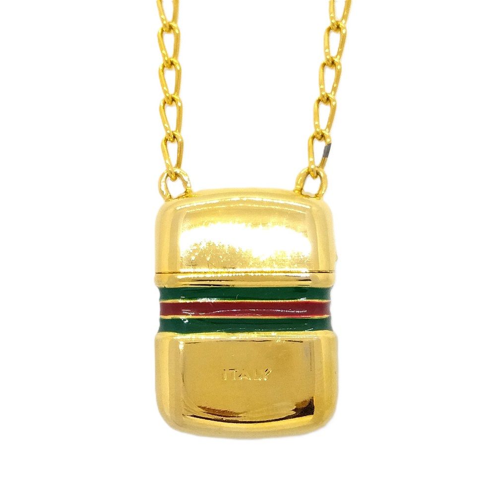 グッチ GUCCI ピルケース ネックレス ゴールド シェリーライン