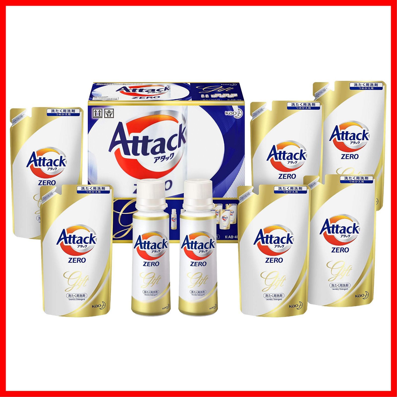 【数量限定】アタックZERO 400g*1本 つめかえ360g*6袋 【洗剤ギフト】 (抗菌+プラス 24時間部屋干し臭を防ぐ)