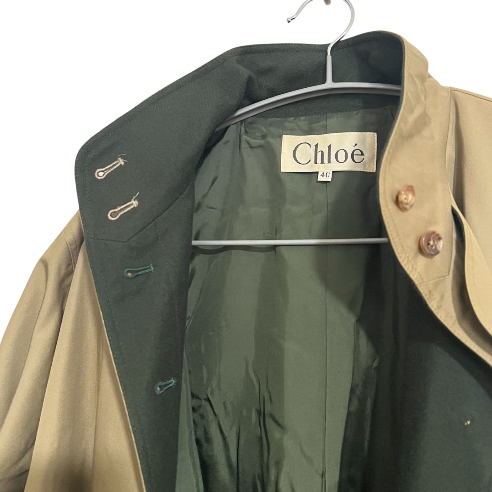 Z1262 chloe クロエ ロングコート スプリングコート トレンチ アウター  