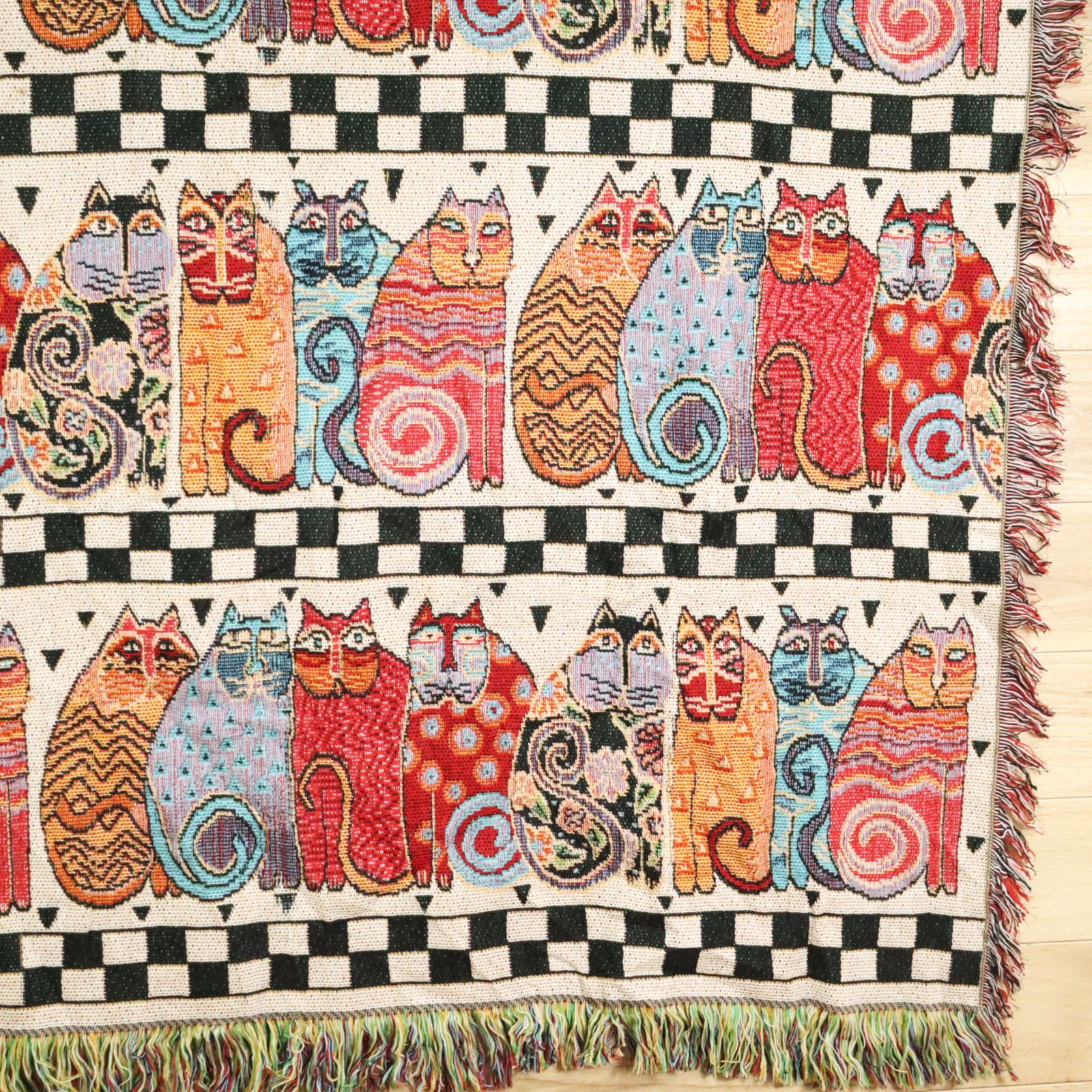 B1-5/O3.27-5 Laurel Burch ローレル・バーチ 猫 キャット ラグ B1-5/O3.27-5 Laurel Burch ローレル・バーチ 猫 キャット ラグ