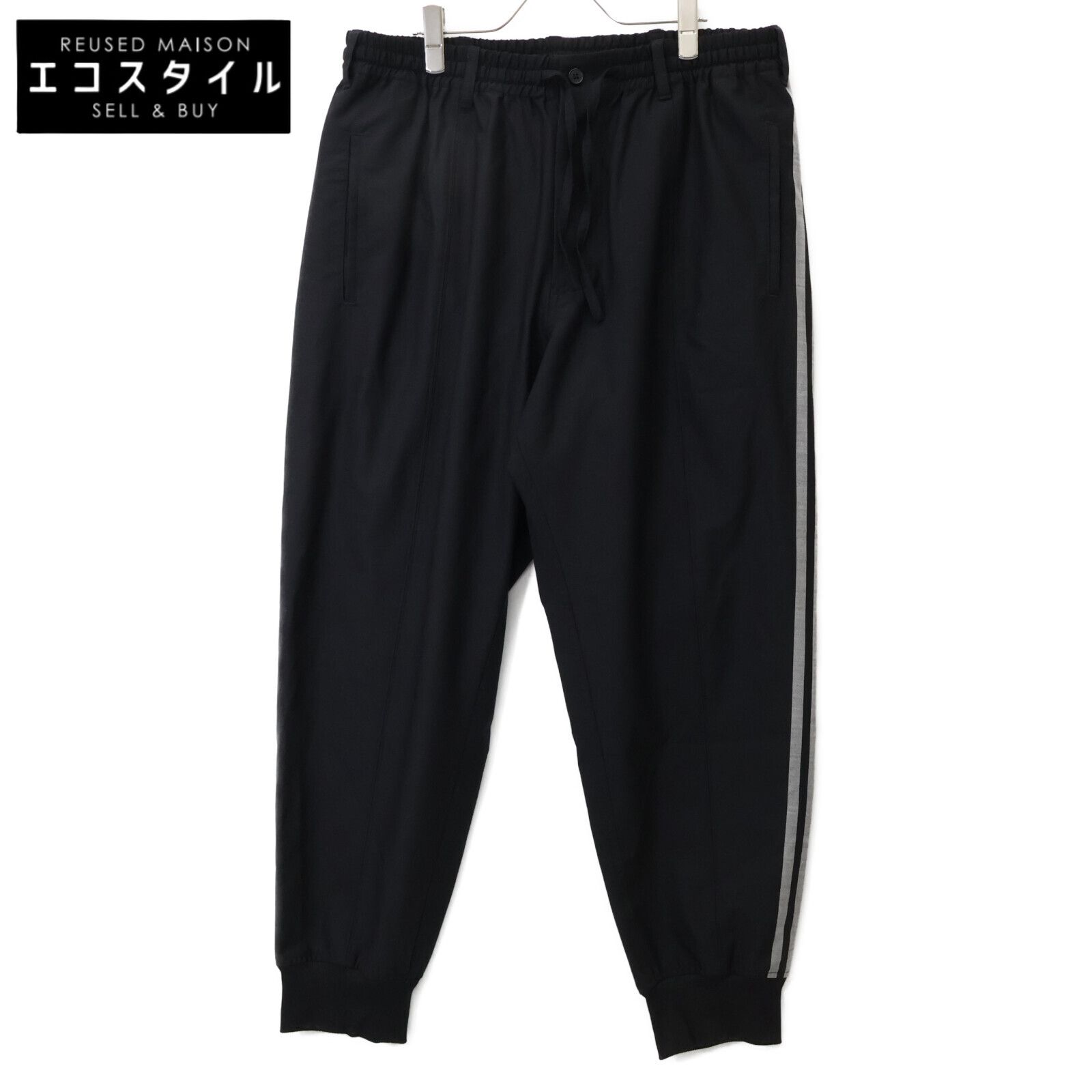 Y-3 ワイスリー パンツ　CUF PT IB0387 M BLACK Y-3 ワイスリー トラックパンツ 3S REF W CUF PT 3ストライプス