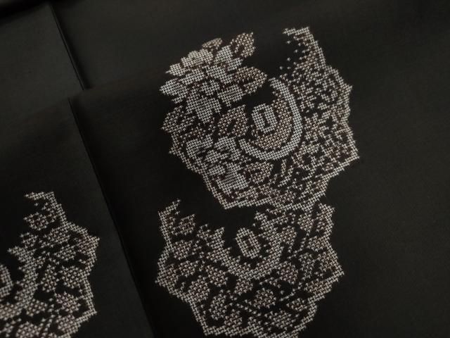 平和屋着物○本場大島紬 9マルキ 吉祥花文 正絹 逸品 未使用 CAAV6503vf