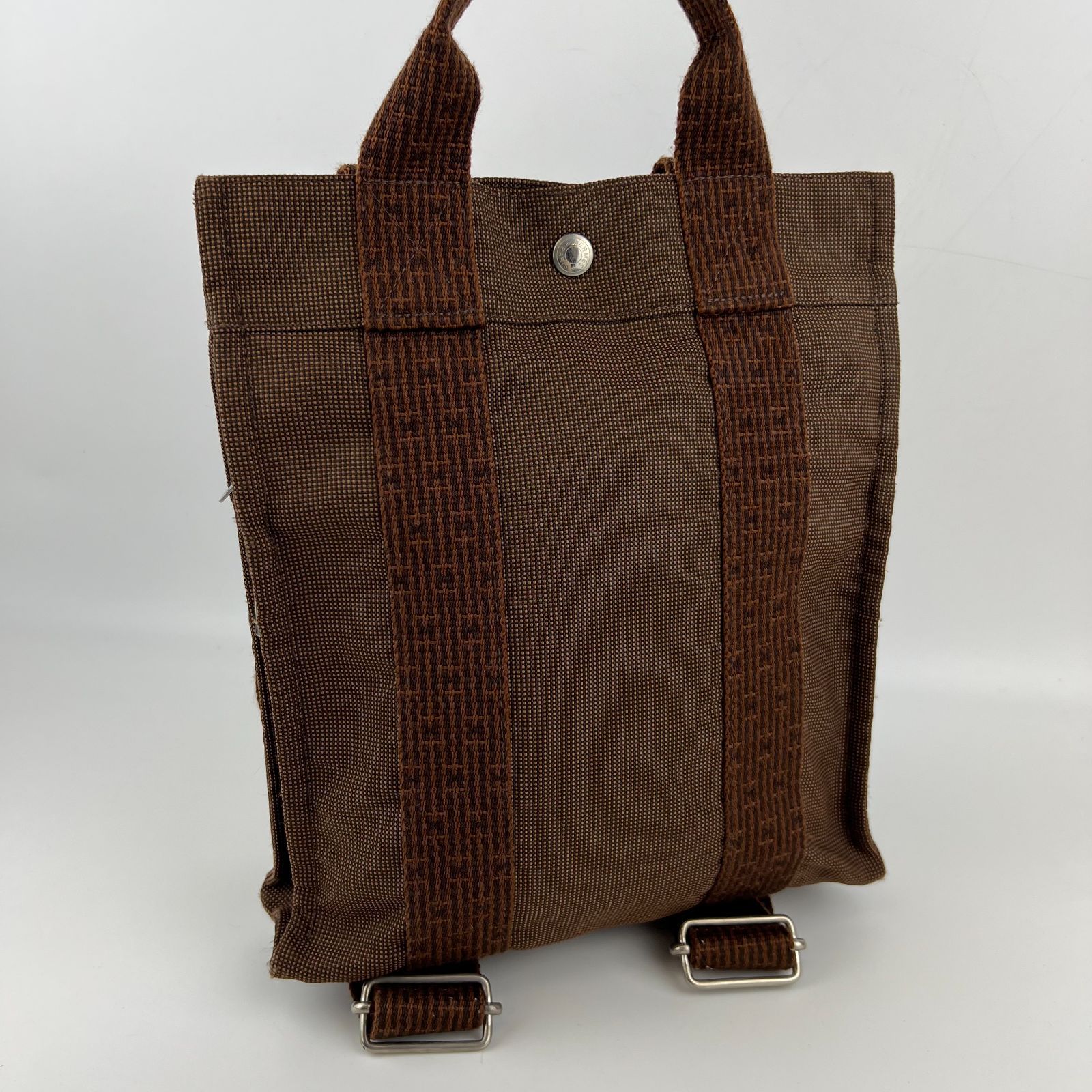 HERMES エルメス エールラインアドMM リュックサック ブラウン 中古 中古】HERMES エルメス エールライン アックアドPM リュックサック