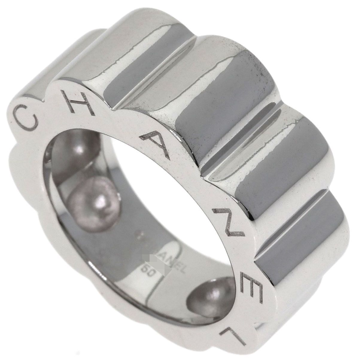 CHANEL シャネル プロフィールド カメリア リング 指輪 K18WG レディース