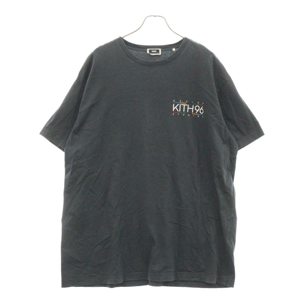 KITH (キス) KITH96 フロントロゴプリント 半袖Tシャツ カットソー チャコール 23-071-060-0005-2-0