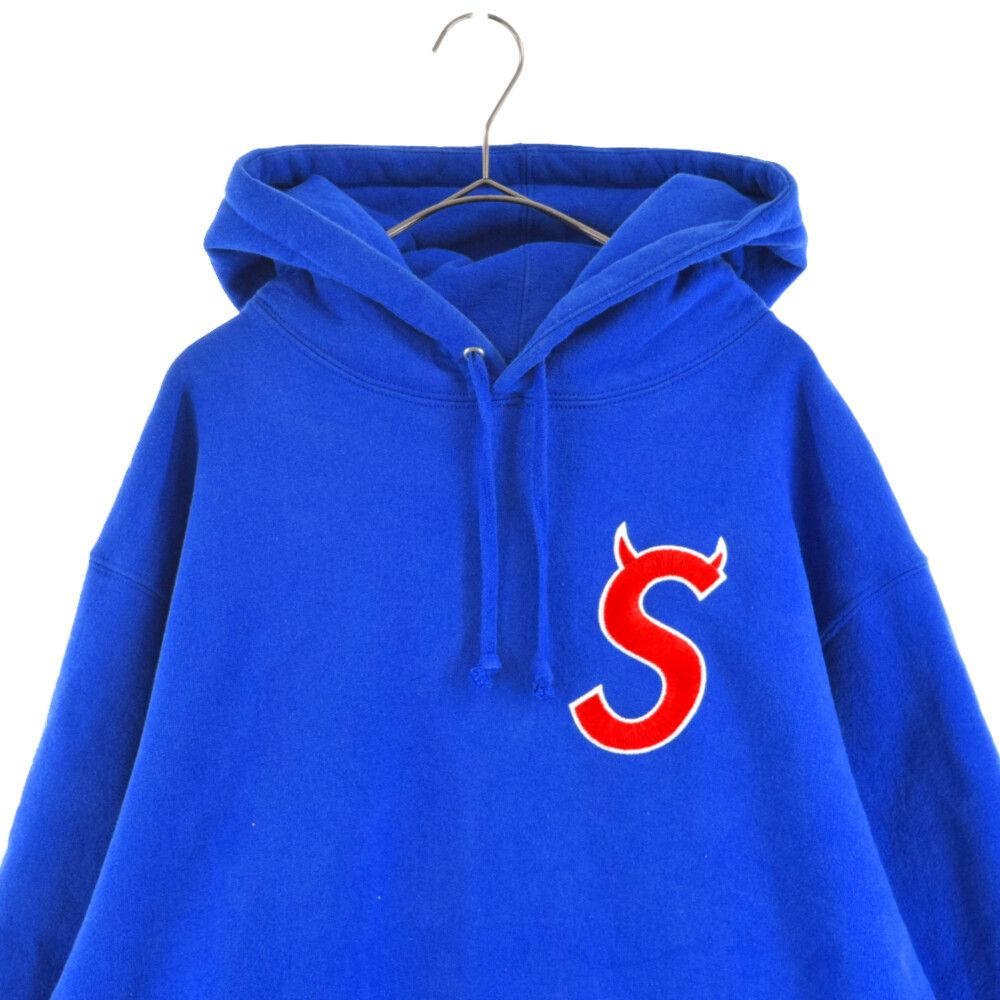SUPREME (シュプリーム) 22AW S Logo Hooded Sweatshirt S ロゴ プルオーバーパーカー ブルー