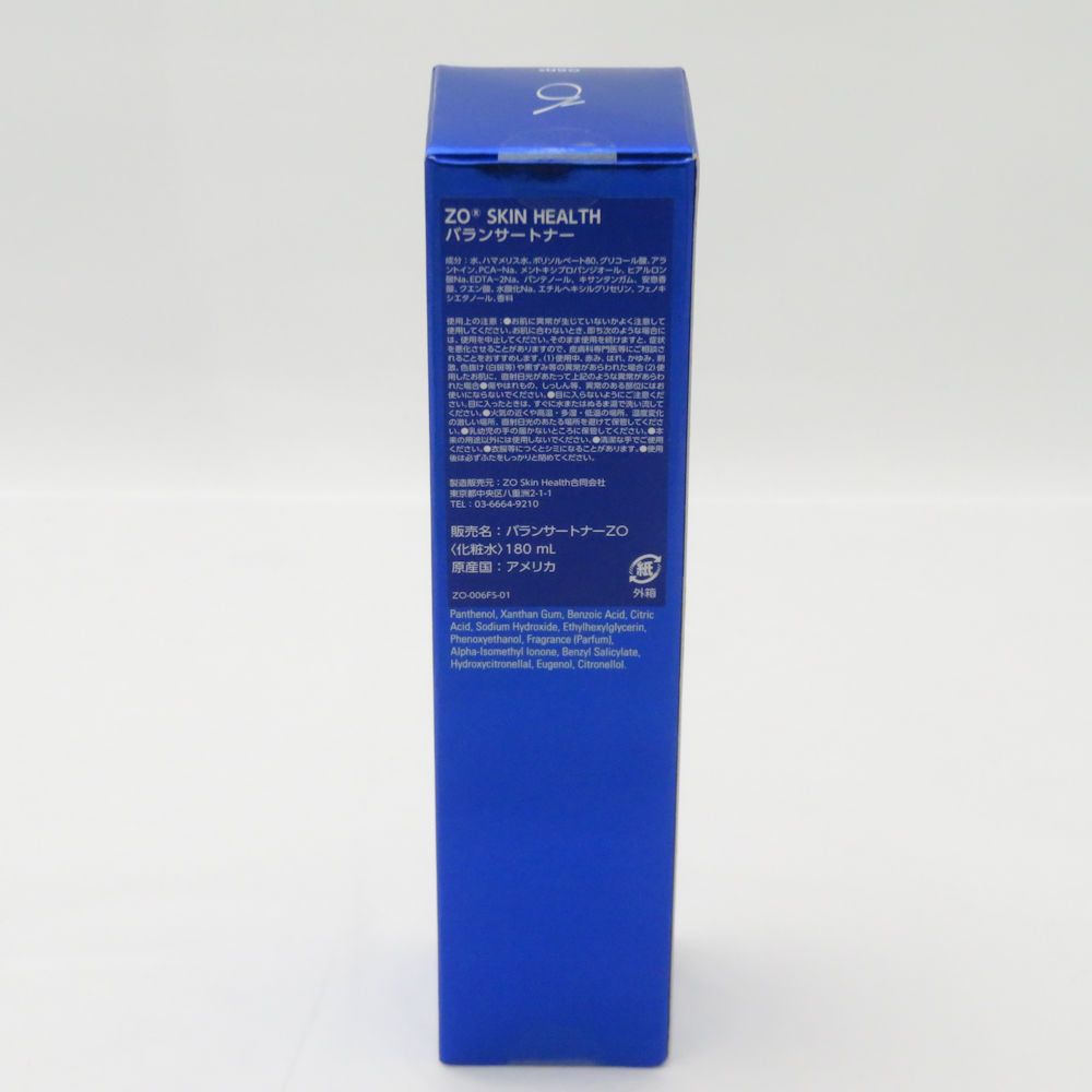 【新品未使用】ZO SKIN HEALTH バランサートナー180ml ゼオスキン バランサートナー (180ml) ZO SKIN｜正規通販｜W