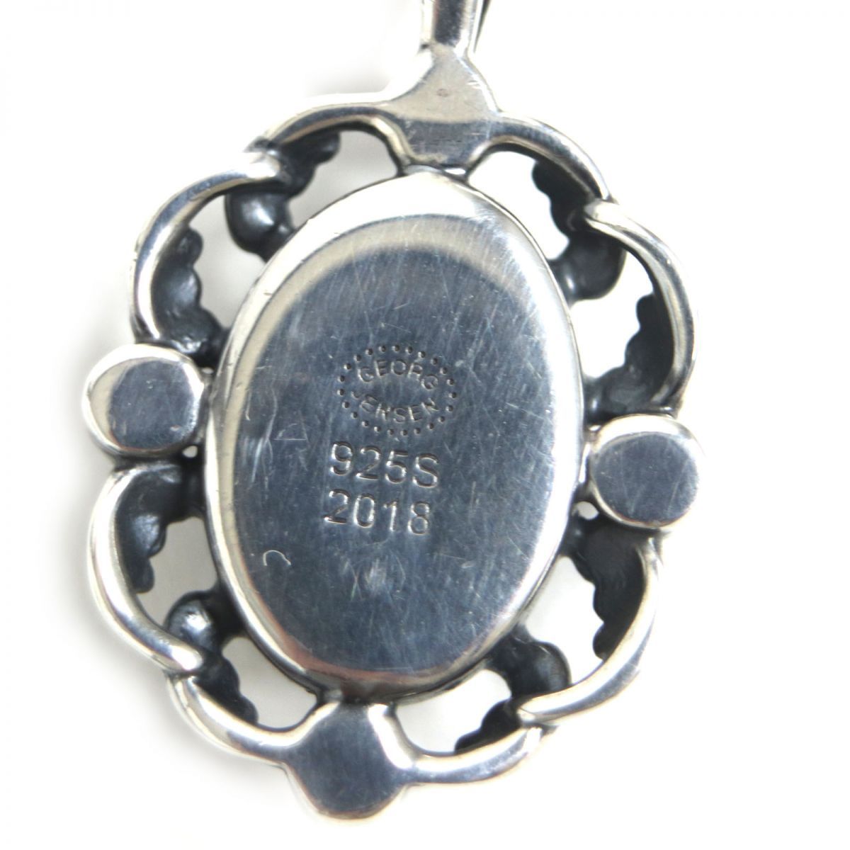 美品▽Georg Jensen ジョージジェンセン 2018 ブルーカルセドニー 