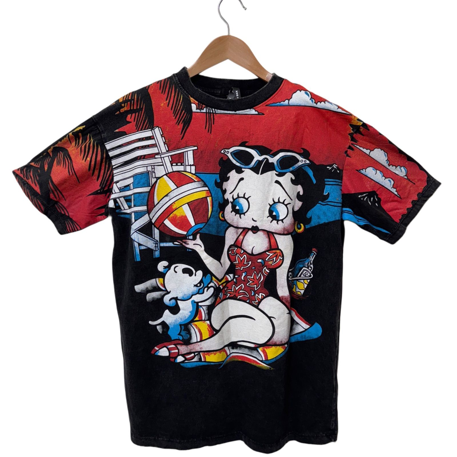 ベティちゃん Tシャツ L相当 ブラック クラブコットン