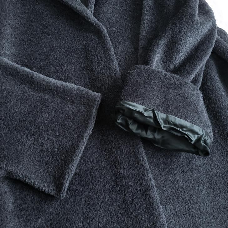 AGNONA アニオナ　アルパカ　オーバーサイズ　コート　イタリア製　グレー AGNONA アニオナ アルパカ グレー S レディース コート