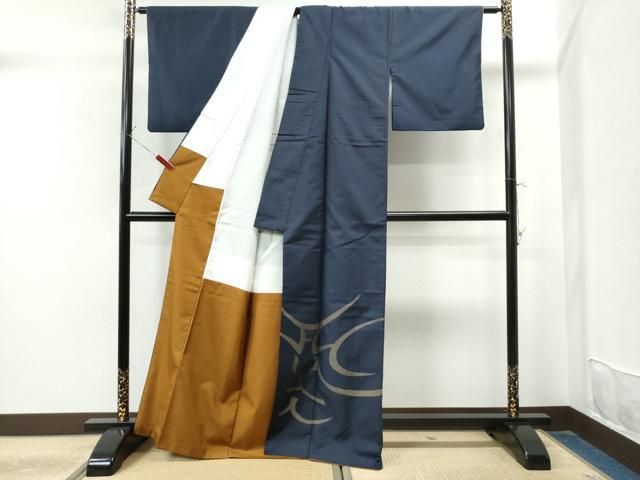 平和屋着物○五代 歌舞伎役者 坂東八十助 訪問着 本場大島紬