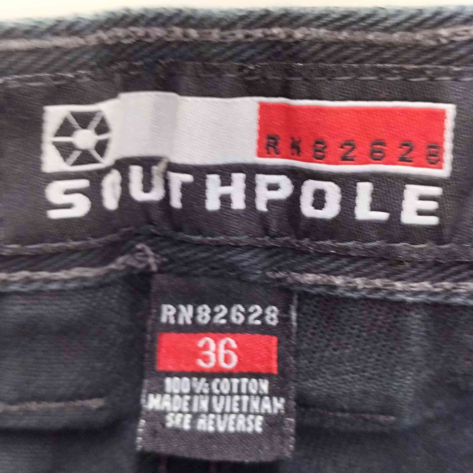 90s 00s SOUTHPOLE サウスポール バギーデニム刺繍【最終値下】 サウスポール SOUTHPOLE 90-00S バギー ブラック デニム パンツ