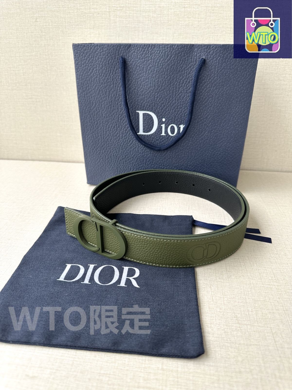 今日WTO】Dior CD Icon レッドマット塗装ベルトバックルセット