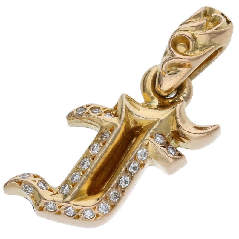 クロムハーツ 22K ALPHABET CHARM P/D/アルファベットチャーム F 