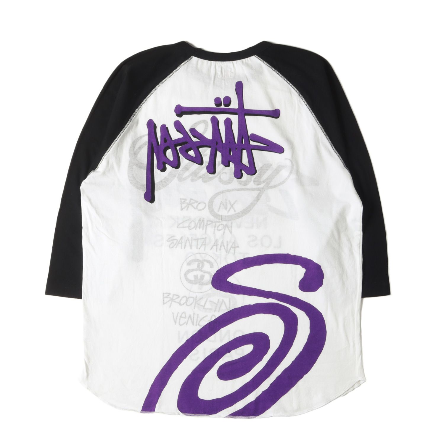 美品 STUSSY ステューシー Tシャツ サイズ:XL 両面プリント ワールド 