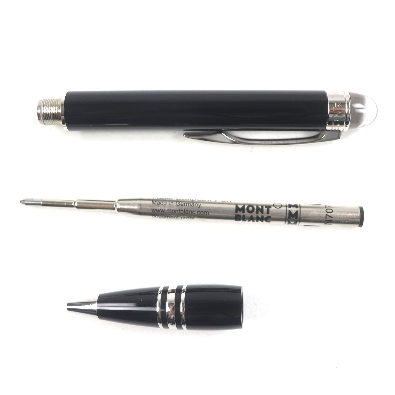 MONTBLANC モンブラン スターウォーカー レジン ホワイトスター ツイスト式 ボールペン ブラック シルバー ケース付き ドイツ製 メンズ 筆記 済み WWW_SKLAD-KIRPICHA_RU