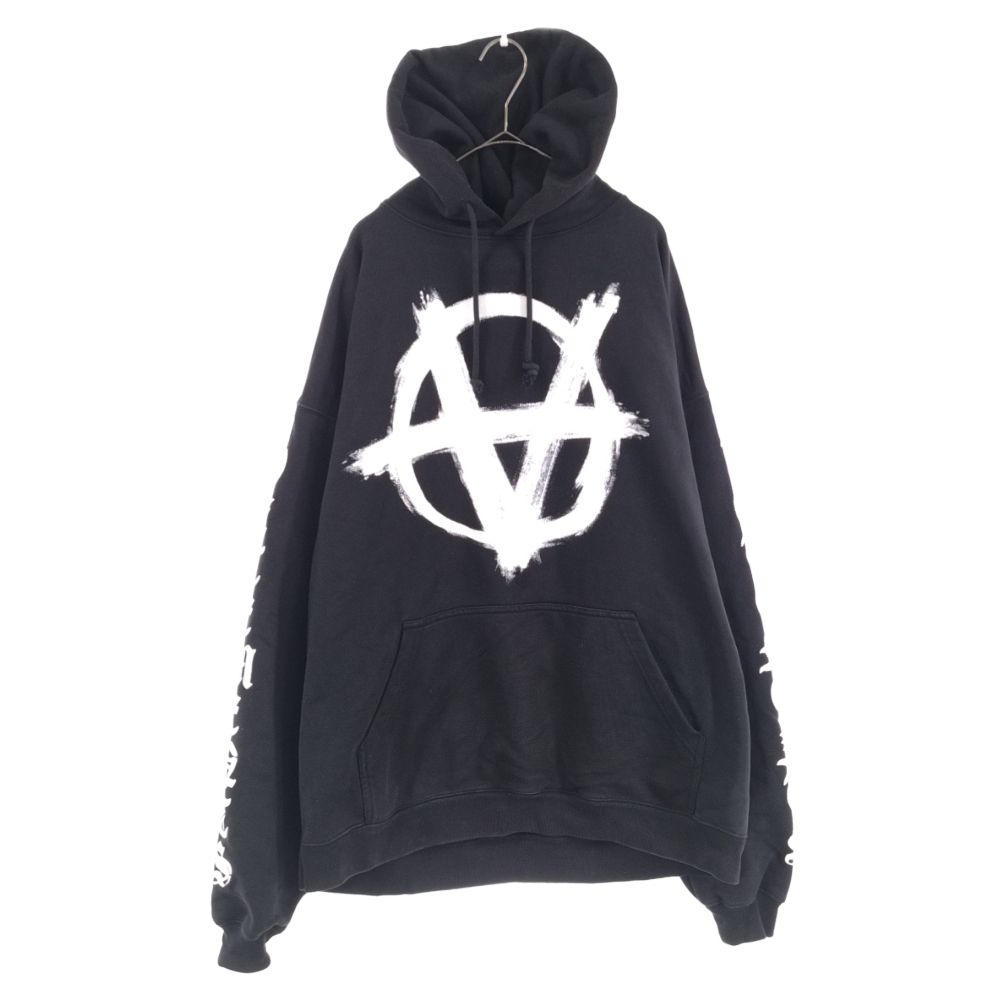 ヴェトモン  22SS  DOUBLE ANARCHY LOGO HOODIE UE52TR460W ダブルアナーキー ロゴプリントパーカー メンズ S