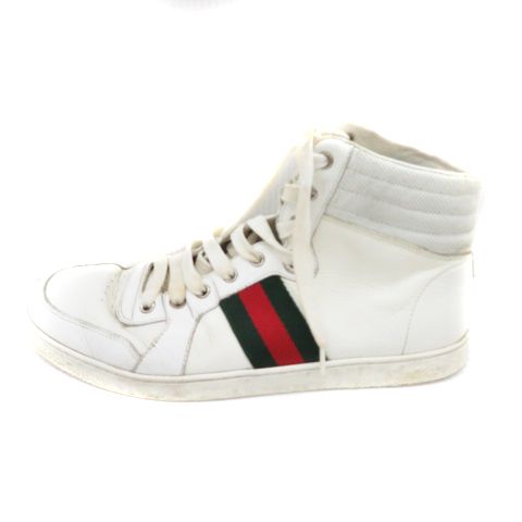 Gucci グッチスニーカーハイカットシェリーラインホワイトロゴ