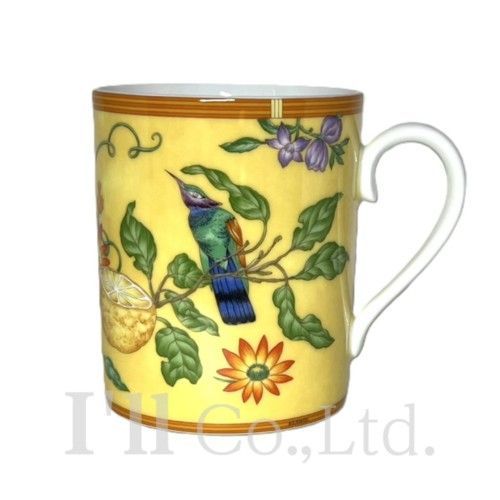 HERMES エルメス シエスタ マグカップ 陶器 イエロー オレンジ