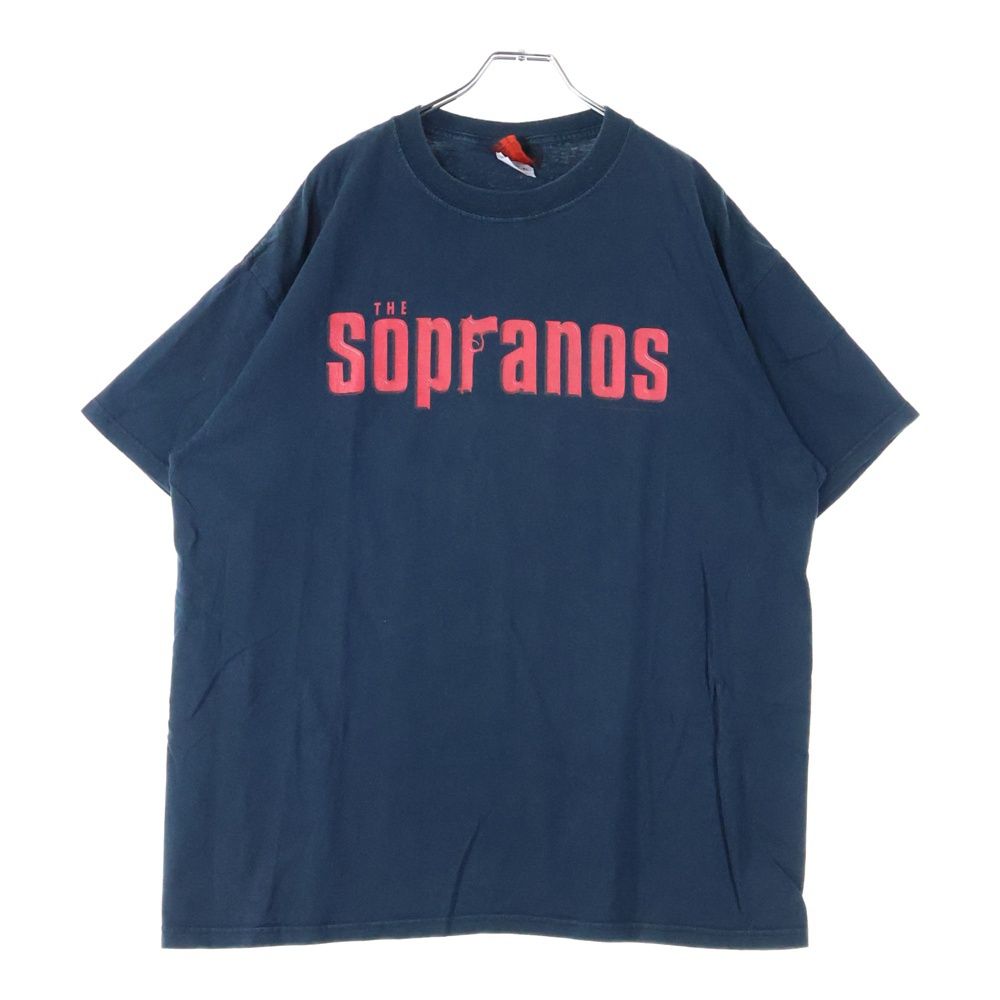 VINTAGE (ヴィンテージ) 00S THE SOPRANOS TEXT TITLE LOGO MOVIE PROMO ザ・ソプラノズ 哀愁のマフィア ムービープリント 半袖Tシャツ ブラック