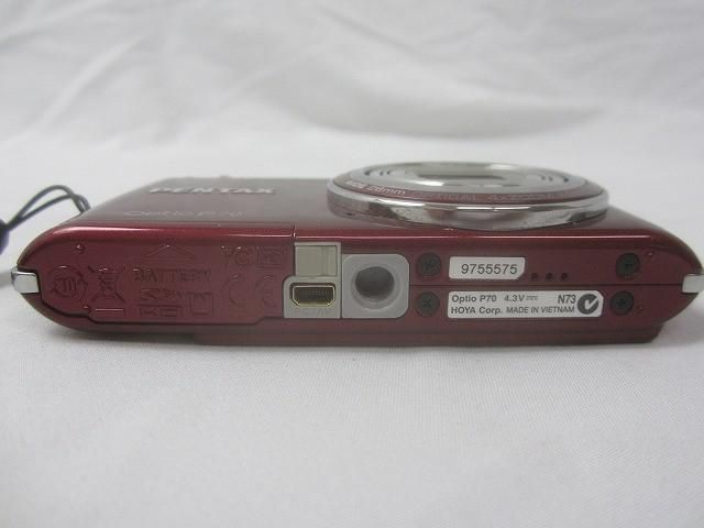 オフィス 品 家電 PENTAX Optio P70 ペンタックス デジタルカメラ レッド 動作品