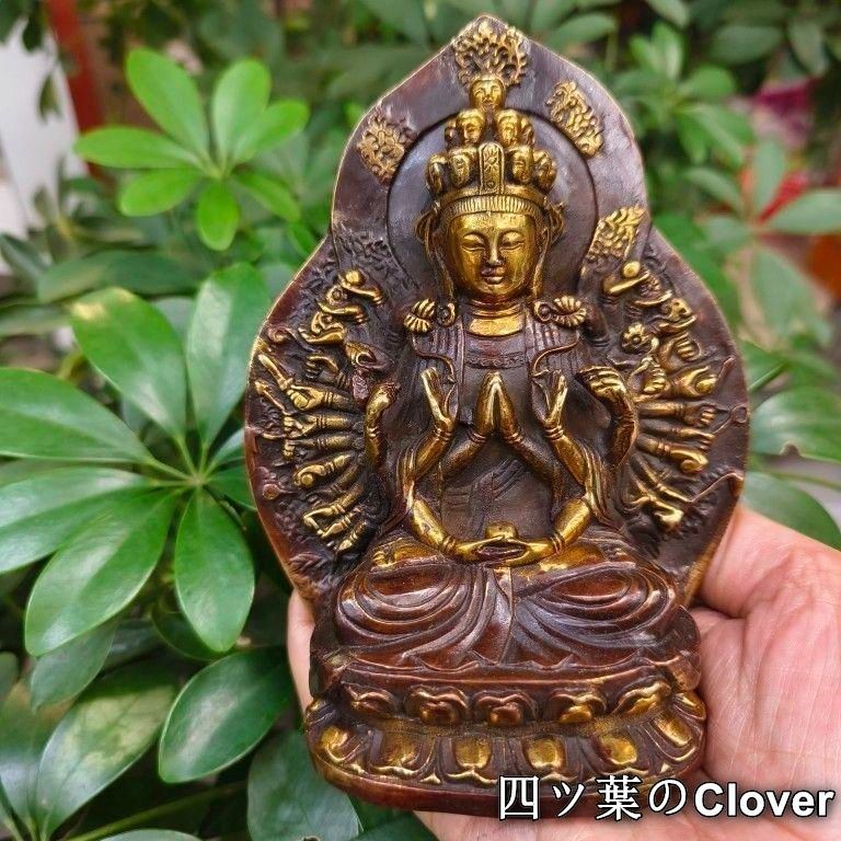 銅器 仏像 ショップ 千手観音菩薩 鎮宅 辟邪 開運風水 招財 置物 工芸品