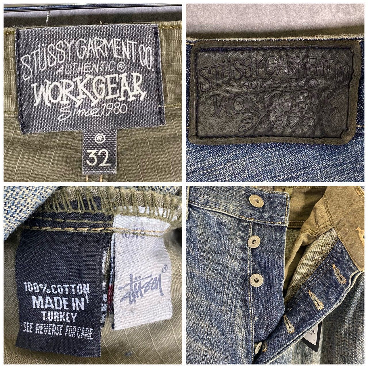 パンツ STUSSY WORKGEAR デニムパンツ ダブル二ー インディゴ 32 