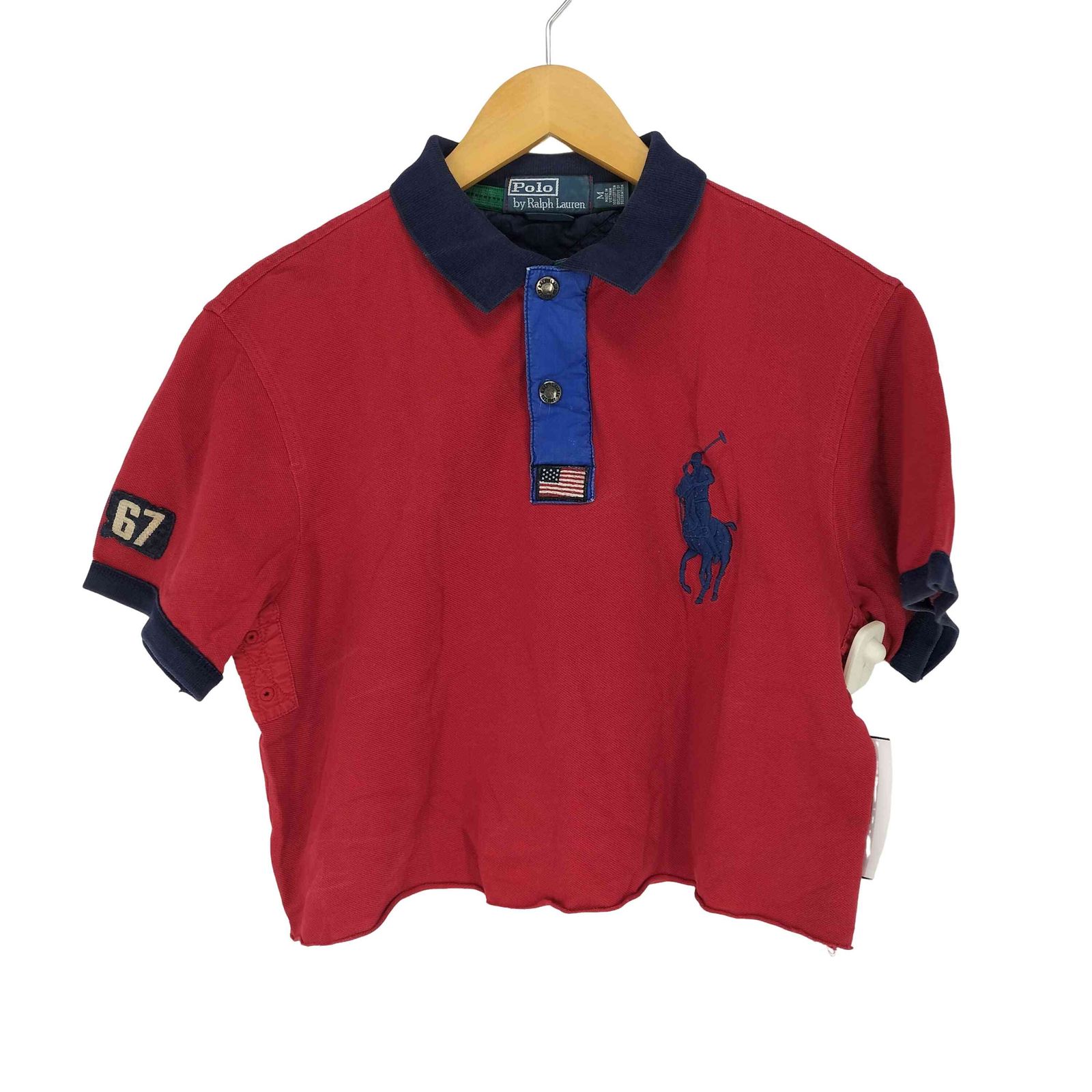 【入手困難品】ポロバイラルフローレン　ビッグポニー刺繍ポロシャツ　両面ロゴUSA POLO RALPH LAUREN(ポロラルフローレン) ビッグポニー刺繍