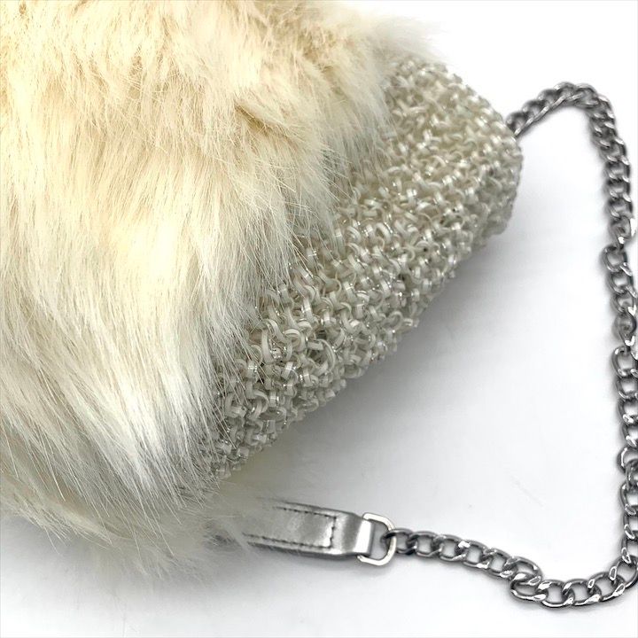 美品 ANTEPRIMA アンテプリマ ワイヤー ファー 2WAY ハンド ショルダー 
