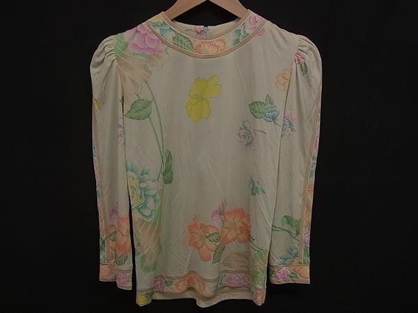 □美品□ LEONARD レオナール シルク100% フラワー 花柄 長袖