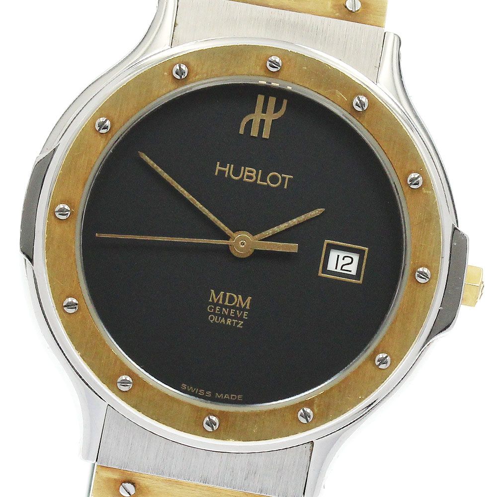 ウブロ HUBLOT 140.10.2 MDM K18YGベゼル デイト クォーツ レディース_  