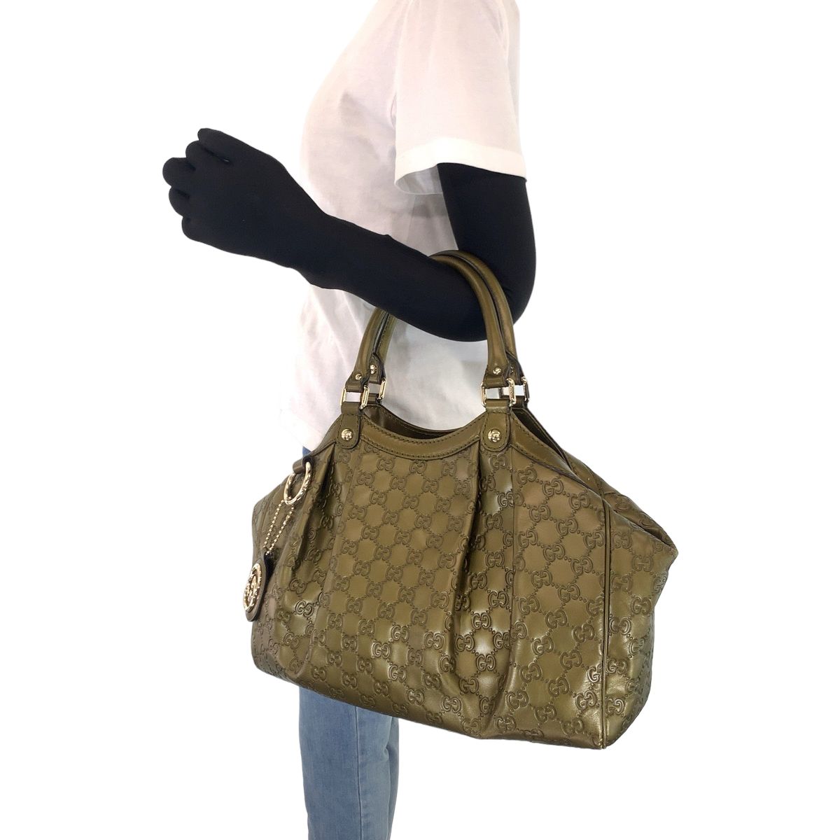 GUCCI グッチ グッチシマ GG柄 スーキー インターロッキング ゴールド 