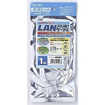 超激得，新品 【中古】ELPA CAT6フラット1M LAN-FT1010(W) tf8su2k その他