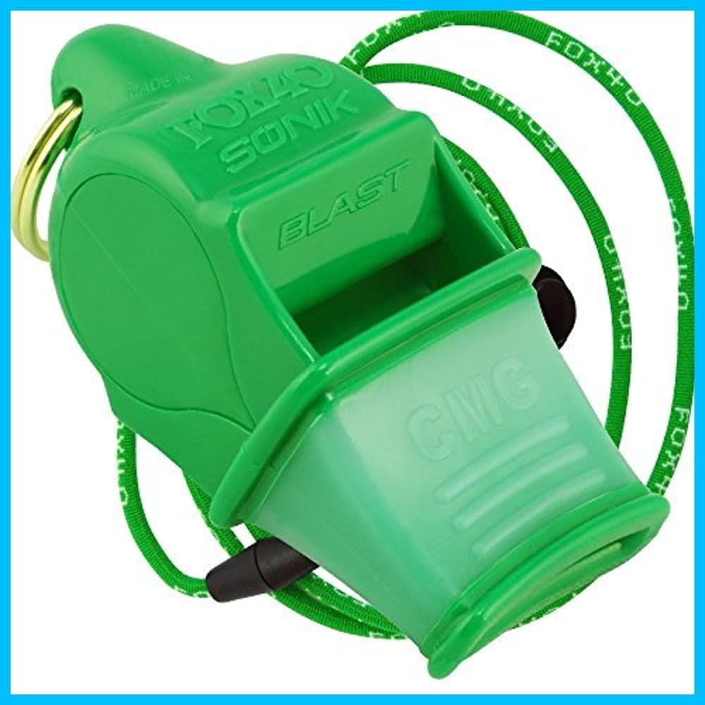 商品 Fox 40ソニックブラストCMGホイッスル With Lanyard グリーン