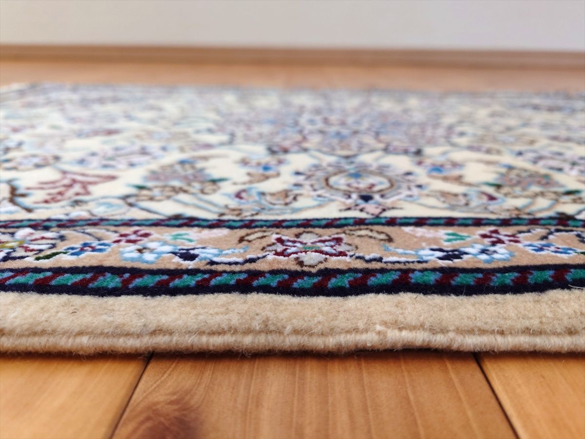 ペルシャ絨毯 ナイン産 9La ラグ 60x90 手織り 玄関マット ペルシャ galleryhassank_ghys0023p