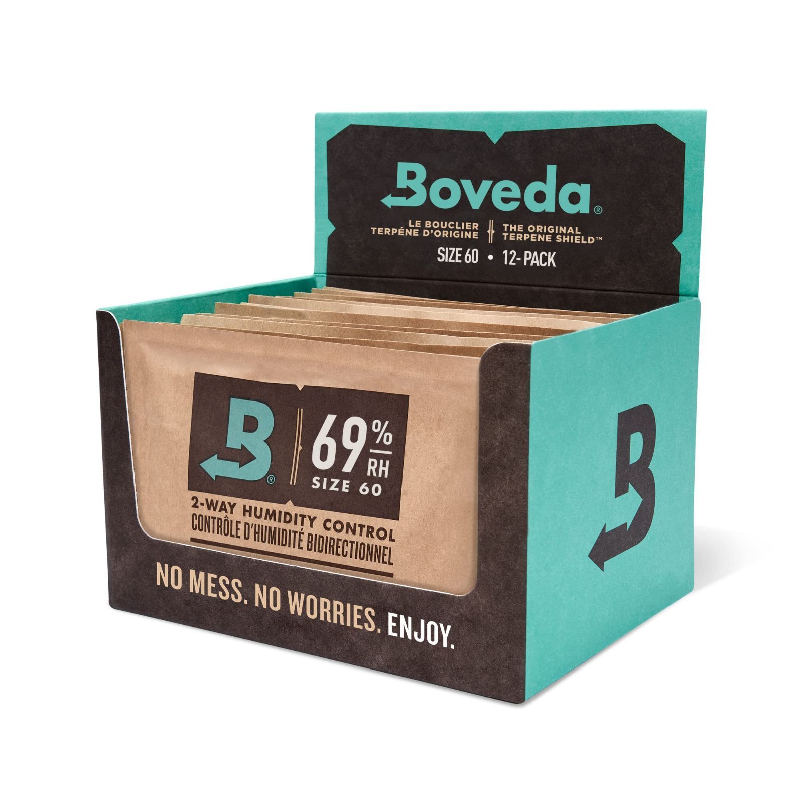 葉巻 タバコ用 69-RH 2-湿度 コントロール サイズ 60 使用 25 Boveda 葉巻 ヒュミドール ホールド 特許 技術 シガー ヒュミドール 12-カウント リテール カートン 12