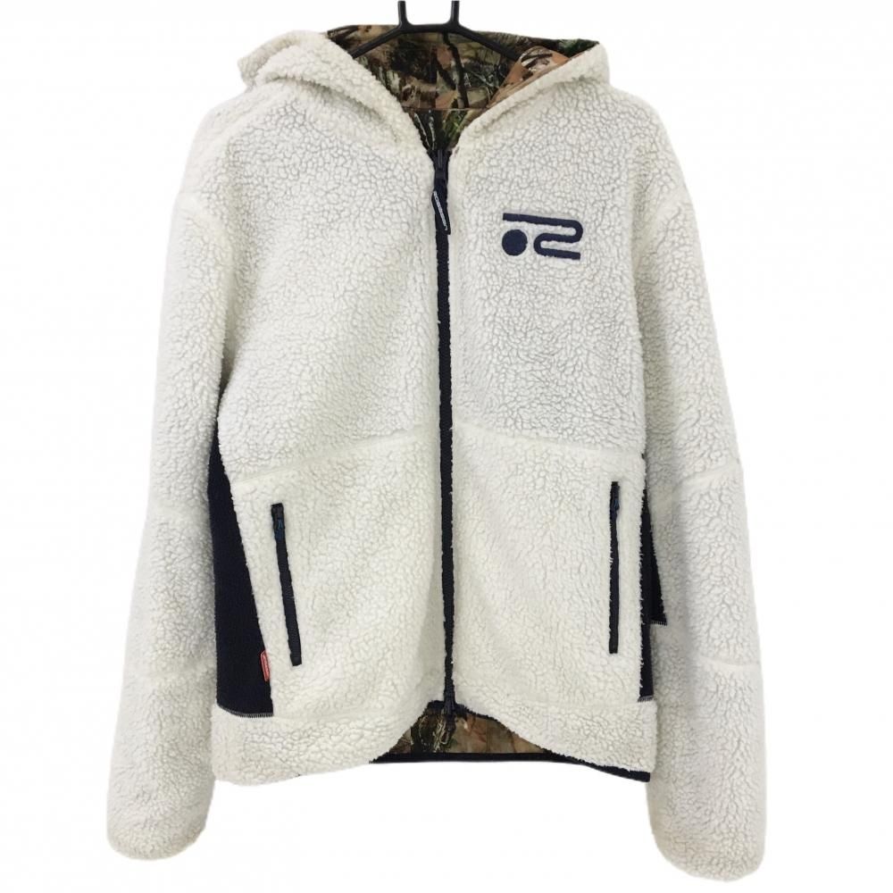 ROSASENフード付きジャケット グレー/ホワイト