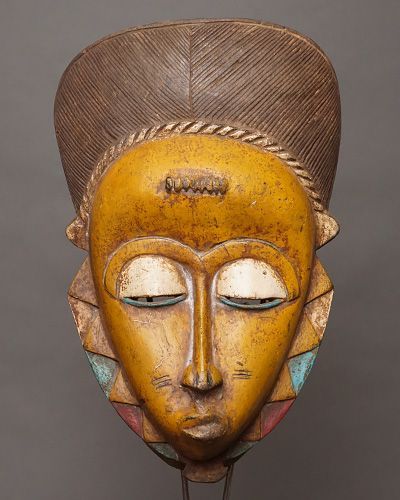 アフリカ コートジボワール バウレ族 マスク No.479 仮面 木彫り
